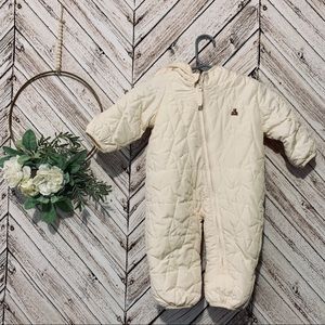 Baby snowsuit in cream